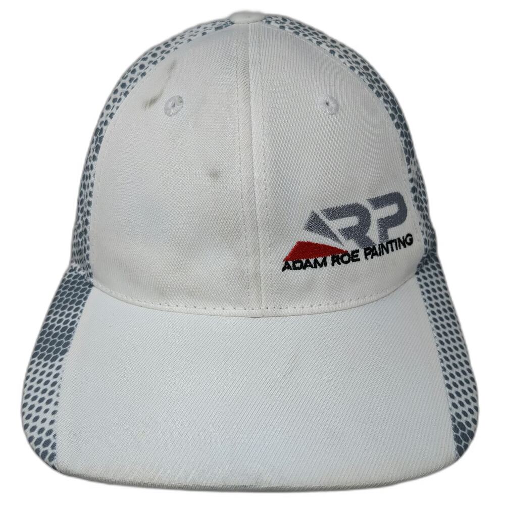 Sport-Tek Baseball Cap White Gray One Size Adam Roe Painting Hat Honeycomb